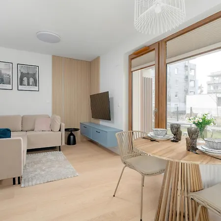 Pastel Blue Grunwald With Garden & Parking By Renters Lägenhet Poznań